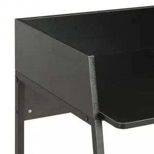 Písací stôl DTD / kov Dekorhome Černá / hnědá