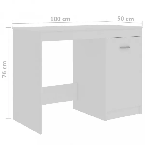 Písací stôl so zásuvkami a skrinkou 140x50 cm Dekorhome Bílá