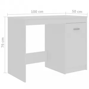 Písací stôl so zásuvkami a skrinkou 140x50 cm Dekorhome Bílá