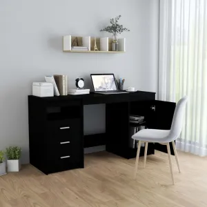 Písací stôl so zásuvkami a skrinkou 140x50 cm Dekorhome Bílá