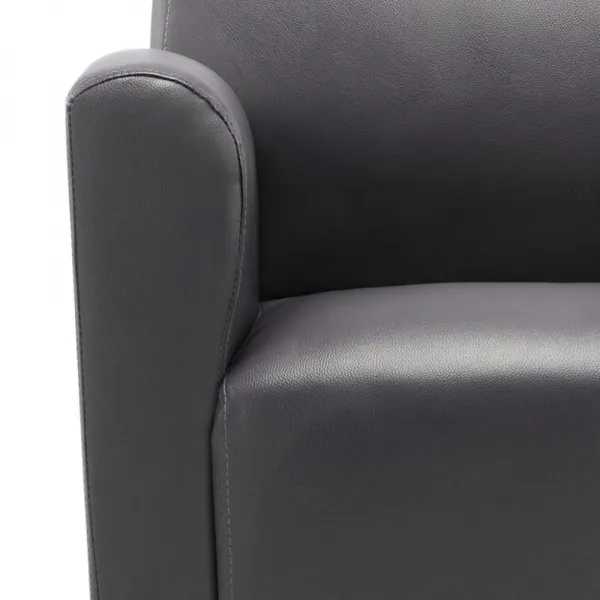 Kreslo umelá koža Dekorhome Šedá