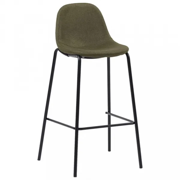 Barový set 5ks textil / biela Dekorhome Černá