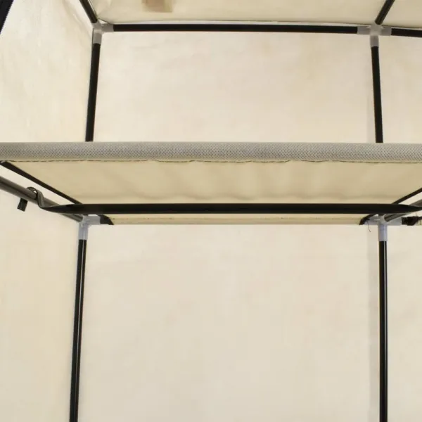 vidaXL Šatník s priehradkami a tyčami hnedý látkový 150x45x175 cm