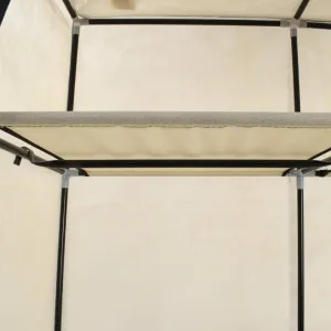 vidaXL Šatník s priehradkami a tyčami hnedý látkový 150x45x175 cm