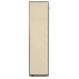 vidaXL Šatník s priehradkami a tyčami hnedý látkový 150x45x175 cm