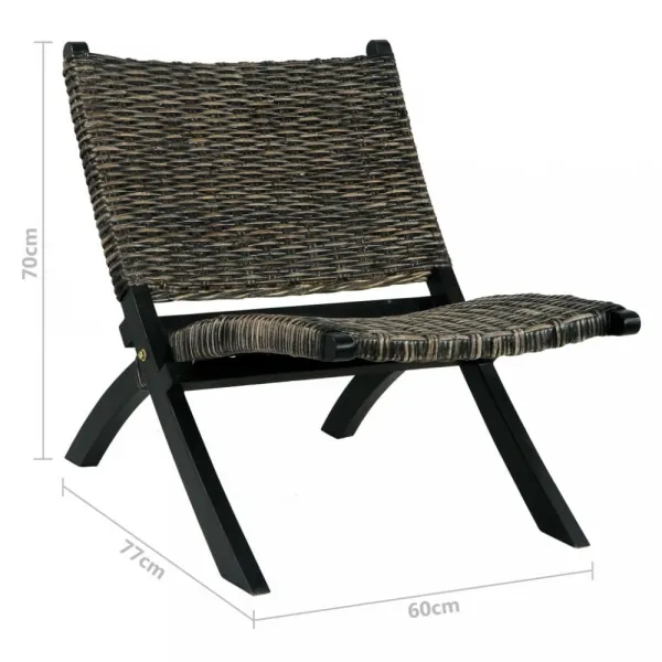 Relaxačné kreslo ratan / mahagón Dekorhome