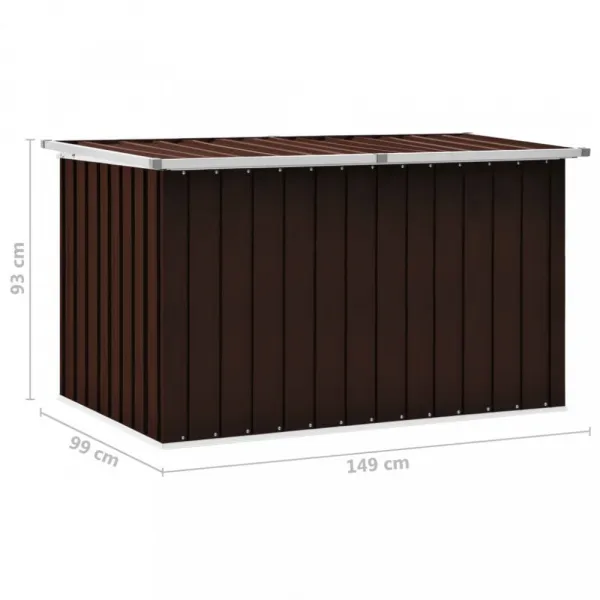 Záhradný úložný box 149x99x93 cm oceľ Dekorhome Šedá