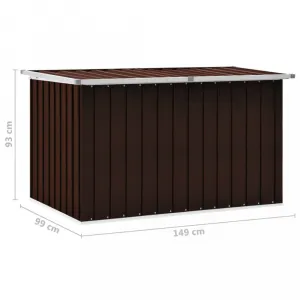 Záhradný úložný box 149x99x93 cm oceľ Dekorhome Šedá
