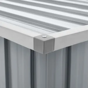 Záhradný úložný box pozinkovaná oceľ Dekorhome Šedá