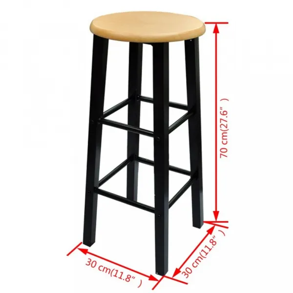 Barový set kov / MDF / drevo Dekorhome Černá / šedá