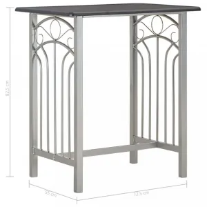 Barový set kov / MDF / drevo Dekorhome Černá / šedá