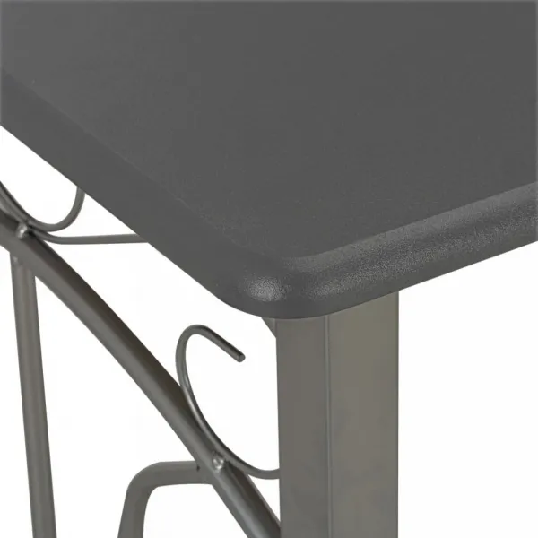 Barový set kov / MDF / drevo Dekorhome Černá / šedá