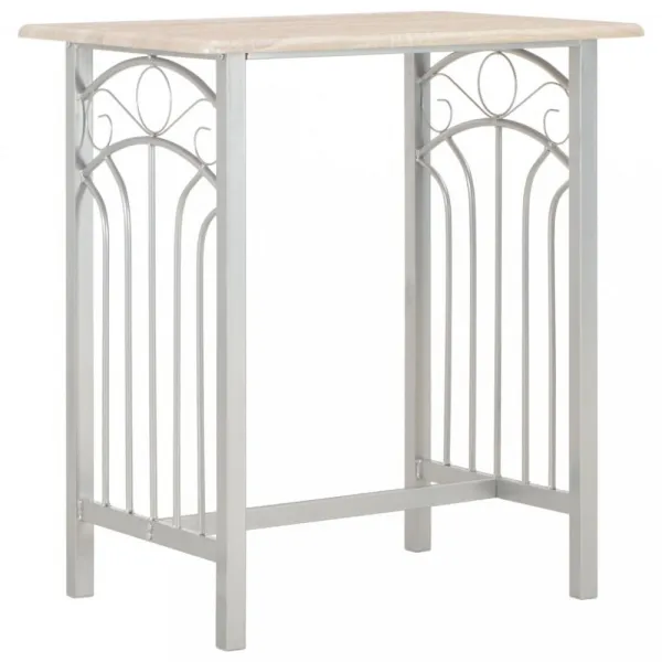 Barový set kov / MDF / drevo Dekorhome Černá / šedá