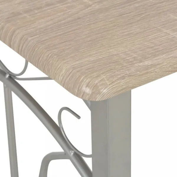Barový set kov / MDF / drevo Dekorhome Černá / šedá