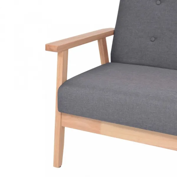 Kreslo textil / drevo Dekorhome Světle šedá