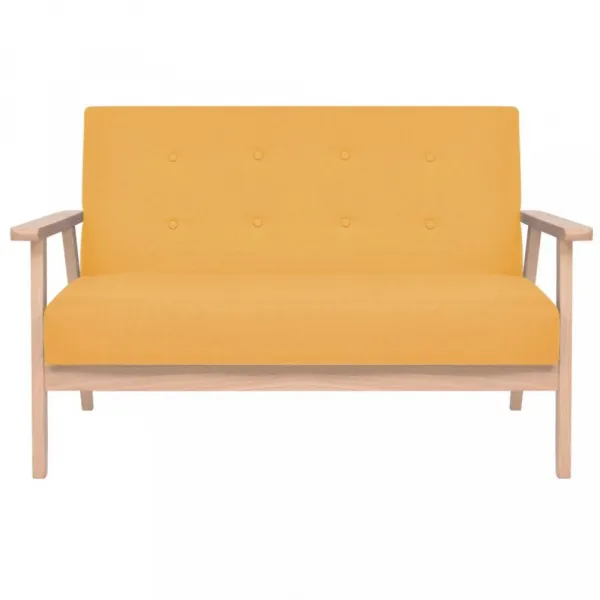 Dvojmiestna sedačka textil / drevo Dekorhome