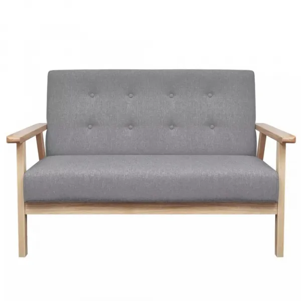 Dvojmiestna sedačka textil / drevo Dekorhome