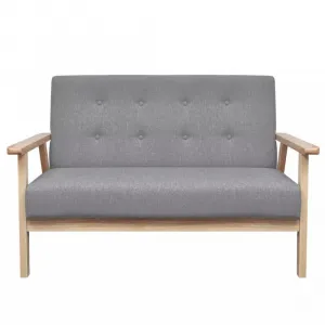 Dvojmiestna sedačka textil / drevo Dekorhome