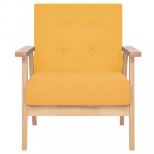 Kreslo textil / drevo Dekorhome Světle šedá