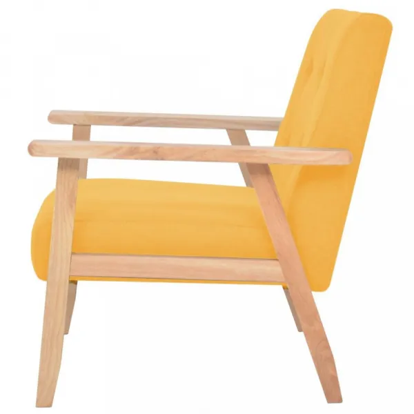 Kreslo textil / drevo Dekorhome Světle šedá