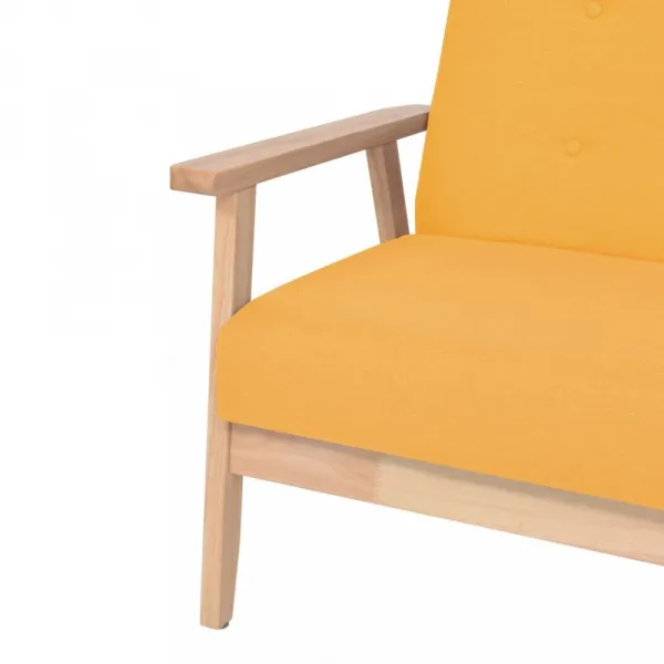 Kreslo textil / drevo Dekorhome Světle šedá