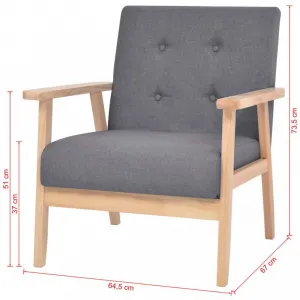 Kreslo textil / drevo Dekorhome Světle šedá