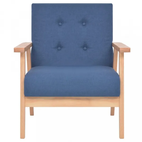 Kreslo textil / drevo Dekorhome Světle šedá