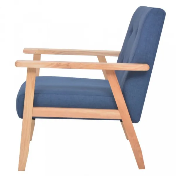 Kreslo textil / drevo Dekorhome Světle šedá