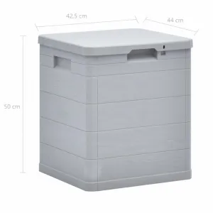Záhradný úložný box 90 l Dekorhome Šedá