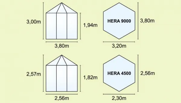 Pavilón HERA 9000 sklo / polykarbonát / hliník Dekorhome