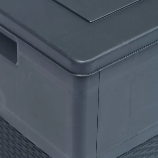 vidaXL Záhradný úložný box 320 l šedo-čierny