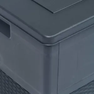 vidaXL Záhradný úložný box 320 l šedo-čierny
