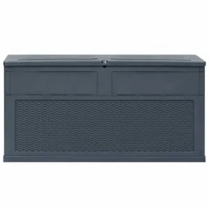 vidaXL Záhradný úložný box 320 l šedo-čierny