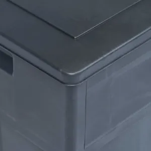 vidaXL Záhradný úložný box 320 l šedo-čierny