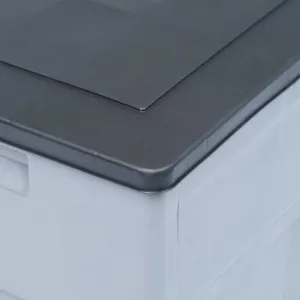 vidaXL Záhradný úložný box 320 l šedo-čierny
