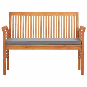 Záhradná lavica 120cm akáciové drevo Dekorhome Šedá