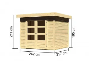 Drevený záhradný domček ASKOLA 3 Lanitplast