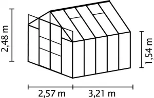 Skleník URANUS 8300 číre sklo 3 mm Dekorhome