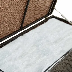 Záhradný úložný box polyratan Dekorhome Černá