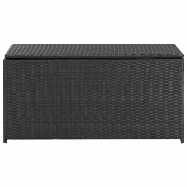 Záhradný úložný box polyratan Dekorhome Černá