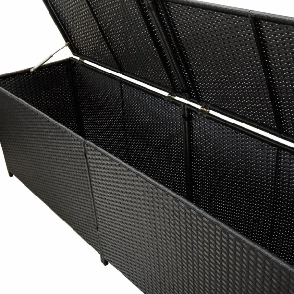 Záhradný úložný box polyratan Dekorhome Šedá