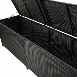 Záhradný úložný box polyratan Dekorhome Šedá