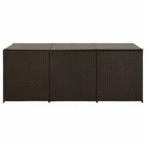 Záhradný úložný box 180 x 90 x 75 cm polyratan Šedá