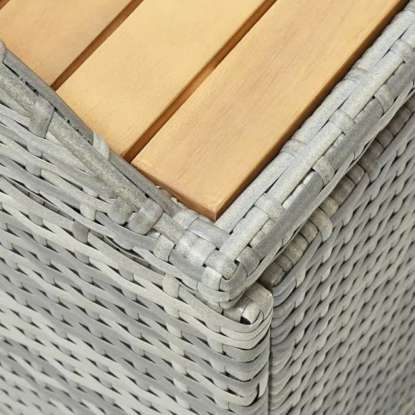 Záhradná lavica s úložným priestorom 120 cm polyratan Černá