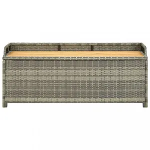 Záhradná lavica s úložným priestorom 120 cm polyratan Černá
