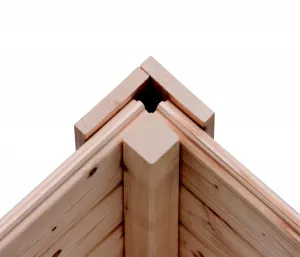 Vonkajšia fínska sauna s predsieňou 276 x 276 cm Dekorhome