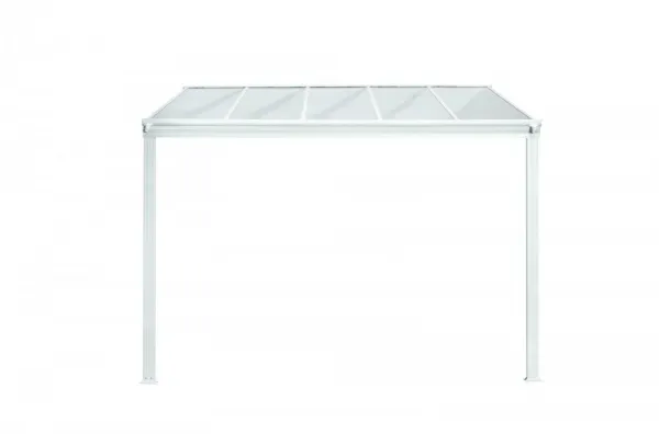 Hliníková pergola 3,12 x 3 m biela / polykarbonát Dekorhome