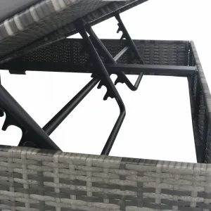 Dvojité záhradné ležadlo so slnečníkom Dekorhome Černá