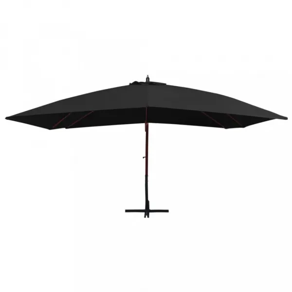 Závesný slnečník 400 x 300 cm Dekorhome Černá