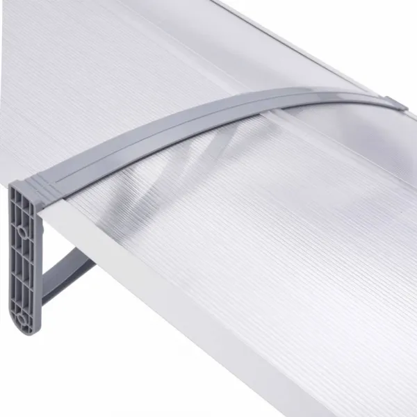 Strieška nad dvere 200 x 80 cm polykarbonát Dekorhome Černá